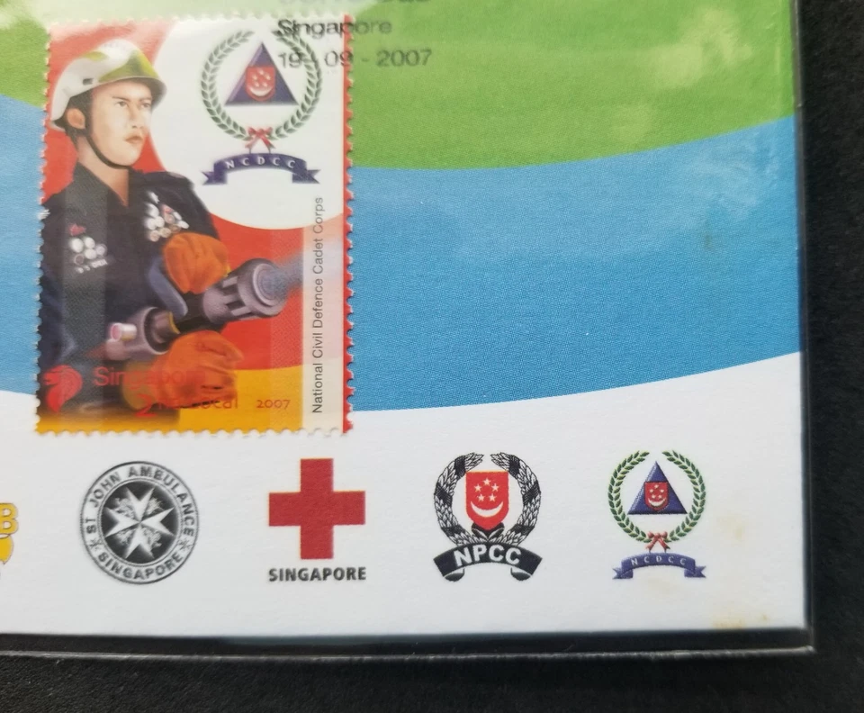 [SJ] Singapore Uniform Group In School 2007 Red Cross St. John Scout FDC *c scan - Image 3 of 4