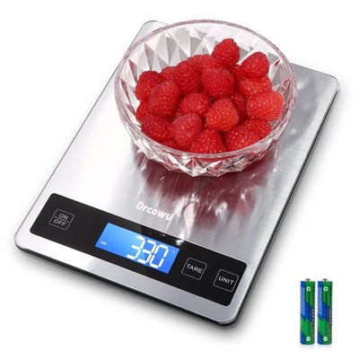 Digitalwaage 15 kg Küchenwaage 1 g genau Tara Funktion Edelstahl Feinwaage Küche
