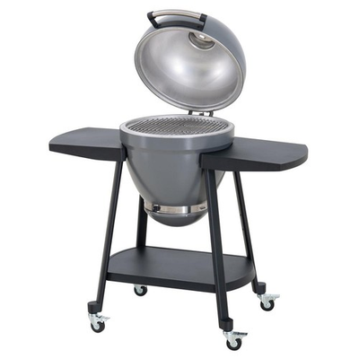 #ad Sunjoy 20IN Egg shaped Grill with Pizza Plate Grey $315.20