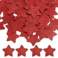 1,4X1,4 Cm Stern Schaumstoffaufkleber FüR Eva, 120 StüCk Glitzernd Rot