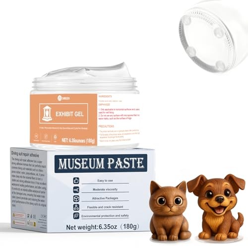 Gel de musée transparent pour sécuriser vos vases et verres sur les étagères de salon