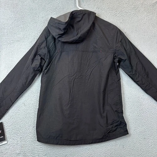 NEW Dickies Ripstop Utility Jacket Mens Medium Black Water Resistant Hooded Logo image 2