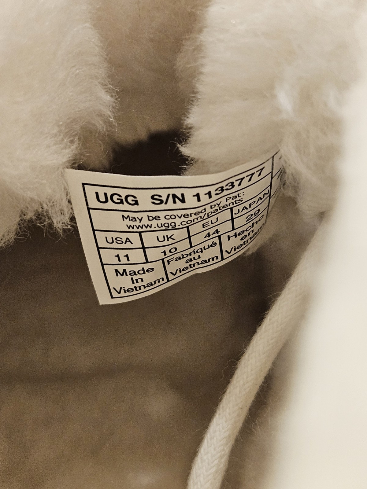 NEW UGG SIZE 11 MEN'S NEUMEL CLASSIC LEATHER BOOT WHITE MADE IN VIETNAM image 3