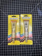Rose Aunt Martha's Ballpoint Embroidery Fabric Paint Tube Pens 1 oz Pink And Tan