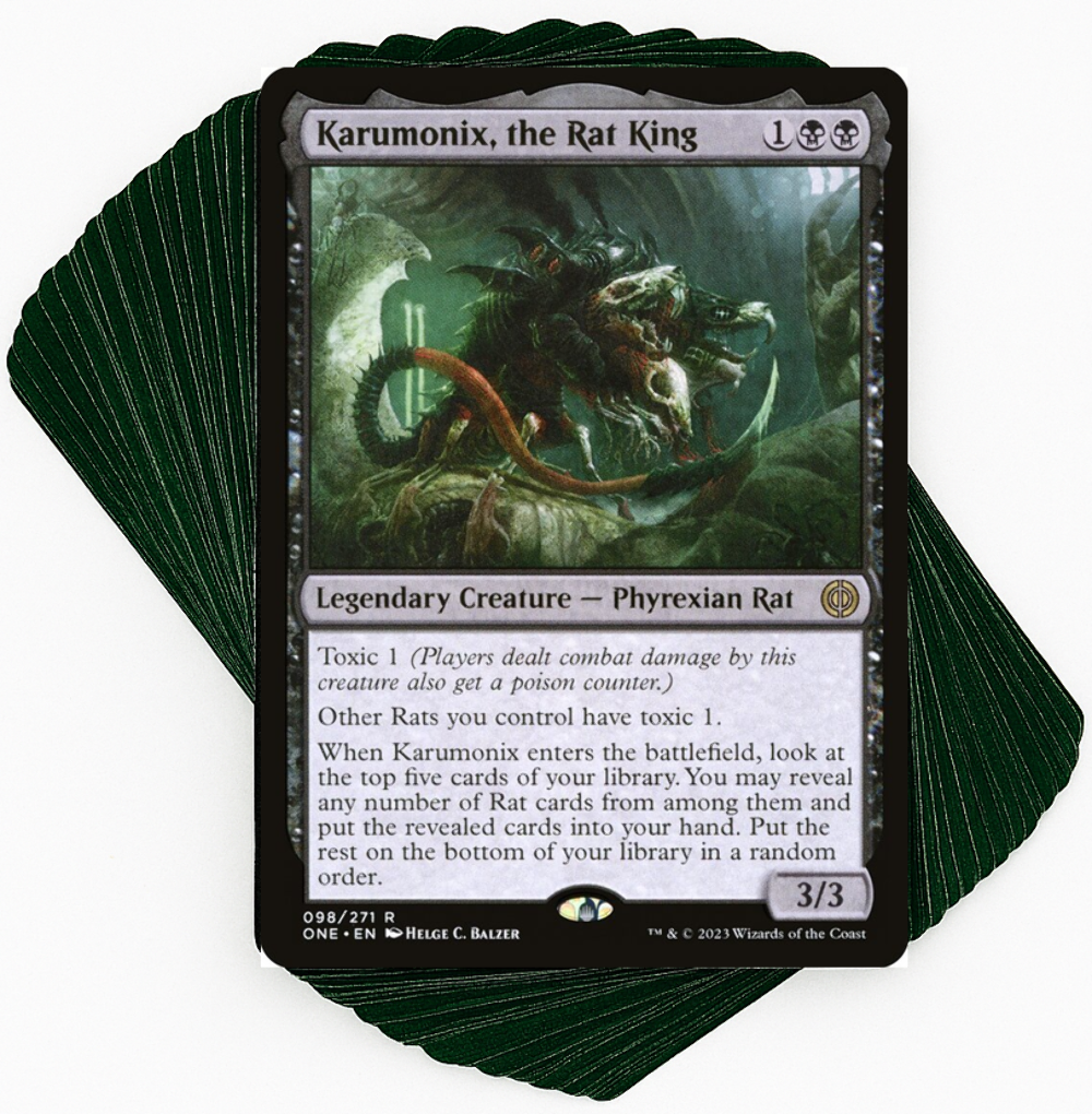マジック：ザ・ギャザリング Rats/Infect custom MTG commander deck Karumonix, the Rat King Commander Deck RATS EDH Ready-to-Play