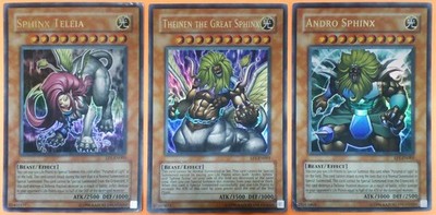 YuGiOh - Sphinx Trio - Theinen, Andro, Teleia, (EP1-EN001, 002, 003) - MP