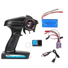 2.4G 3CH Transmitter w/ Receiver Battery 30A ESC Set for WPL C14 MN99S RC Car