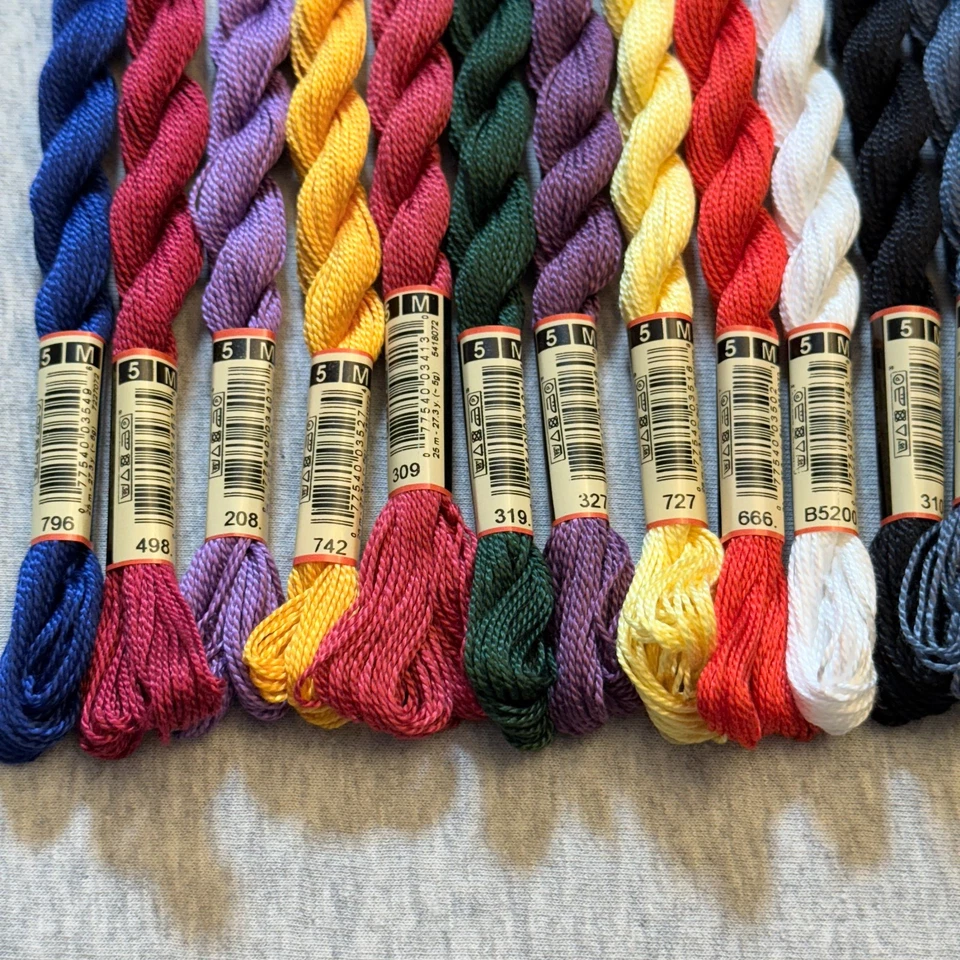 20 DMC Coton Perle Size 5 Thread 100% Cotton Assorted Colors No Repeats - Image 4 of 4