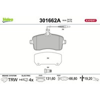 Valeo 301662A Bremsbelagsatz FüR Peugeot 407 6D 6E