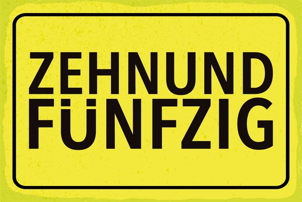 Holzschild 20X30 Cm ZehnundfüNfzig Gelbes Ortsschild Deko Geschenk Schild-image