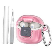 Double Security Lock for JBL Tune Flex 2 Case Cover with Clear Pink