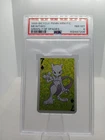 1999 BICYCLE MINI POKEMON MEWTWO PSA 8 NINTENDO GREEN 7 OF SPADES PLAYING CARD