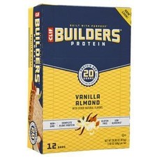 Clif Bar Builders Protein Bar Vanilla Almond 12 bars