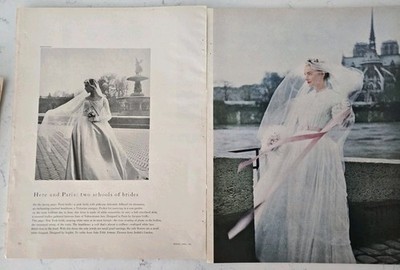 1955 Brides Jacques Griffe And Sophie Wedding gowns Vintage Clipping Ad