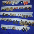vintage costume jewelry clip on earrings Lot