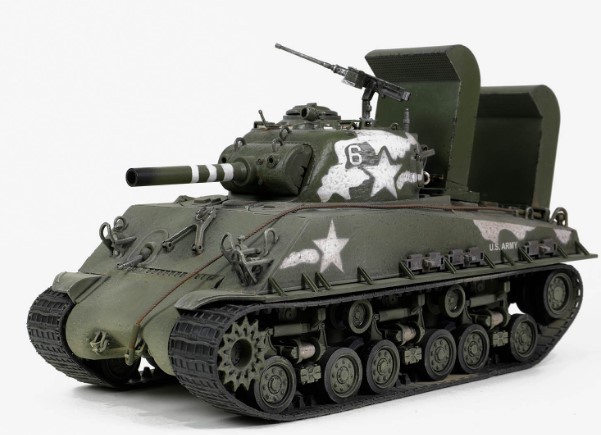 Char Sherman M4 105 Forces of Valor tank miniature 1/32 en métal pour collection