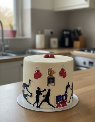 Box Essbar Box Boxing Tortenaufleger Torte  Geburstag Zuckermasse + TEXT