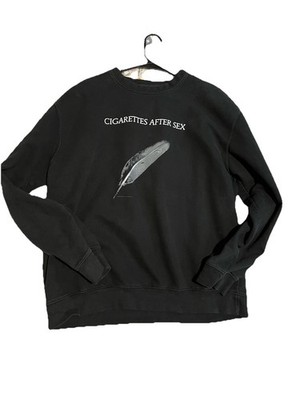 Cigarettes After Sex Black Graphic  Crew Neck Sweatshirt XL