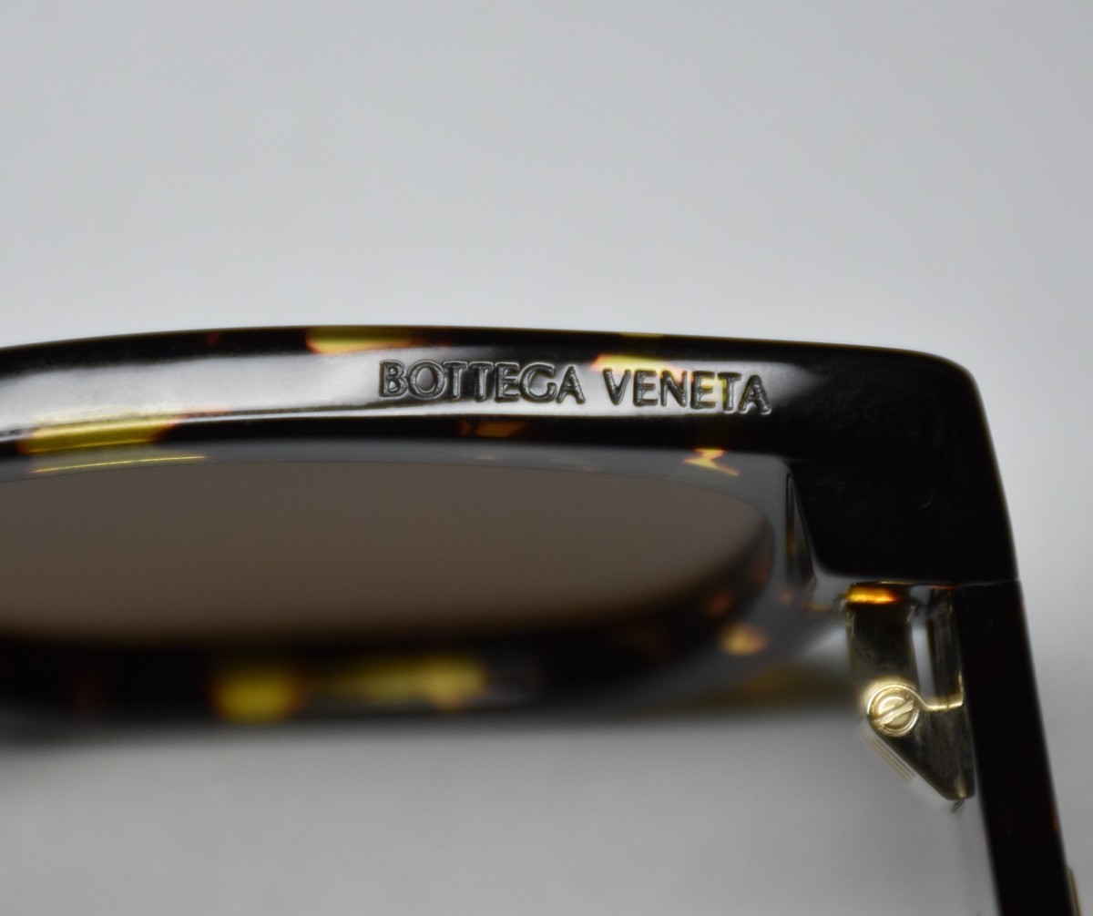 BOTTEGA VENETA NWT BV1026S 002 TORTOISE HAVANA BROWN SQUARE  display picture 2