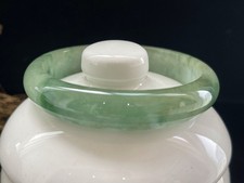 Certified Natural Grade AAA 56MM Icy Green Burmese Jade jadeite bracelet bangle