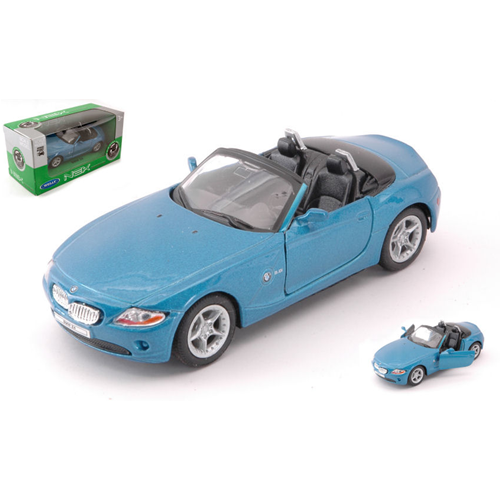 Bmw Z4 2002 Metallic Blue Scala 1:34-39 Cm 11 Welly Auto Stradali -D- Neues Mode-image