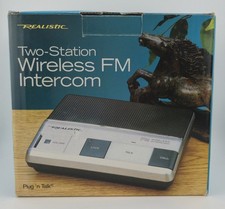 Realistic Two Station Plug and Talk Wireless FM Intercom 43-224