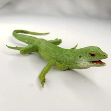 Vintage AAA Iguana Lizard Toy 1990 Realistic Rubber Juvenile Reptile Figurine 9"
