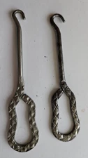 Lot of 2 Vintage metal Button Boot Shoe Lace Hooks