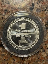 1994 Las Vegas McCarran Airport One Dollar Token Coin In Case.