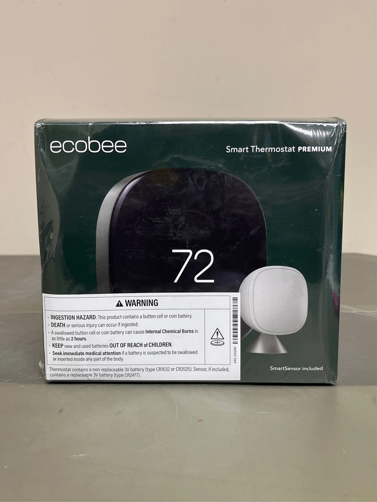 ecobee Smart Thermostat Premium with Smart Sensor and Air Quality Monitor - Prog