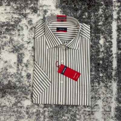 ETERNA Herren Kurzarm Hemd Shirt 40/M Gestreift Bügelfrei Modern Fit NEU