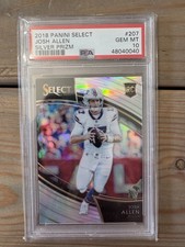 2018 Panini Select - Field Level Josh Allen #207 Silver Prizm (RC) PSA 10