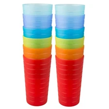 AOYITE Reusable Plastic Cups 22 oz - Unbreakable Hard Kids BPA Free Dishwasher