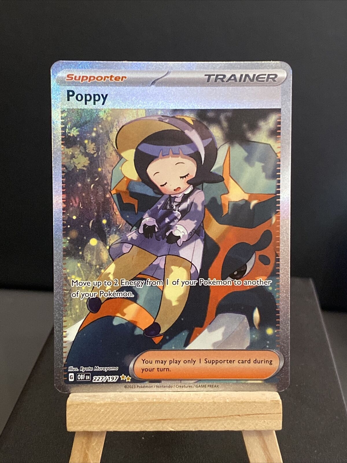 Mavin  Poppy 227/197 Full Art NM/M Obsidian Flames Pokemon Card