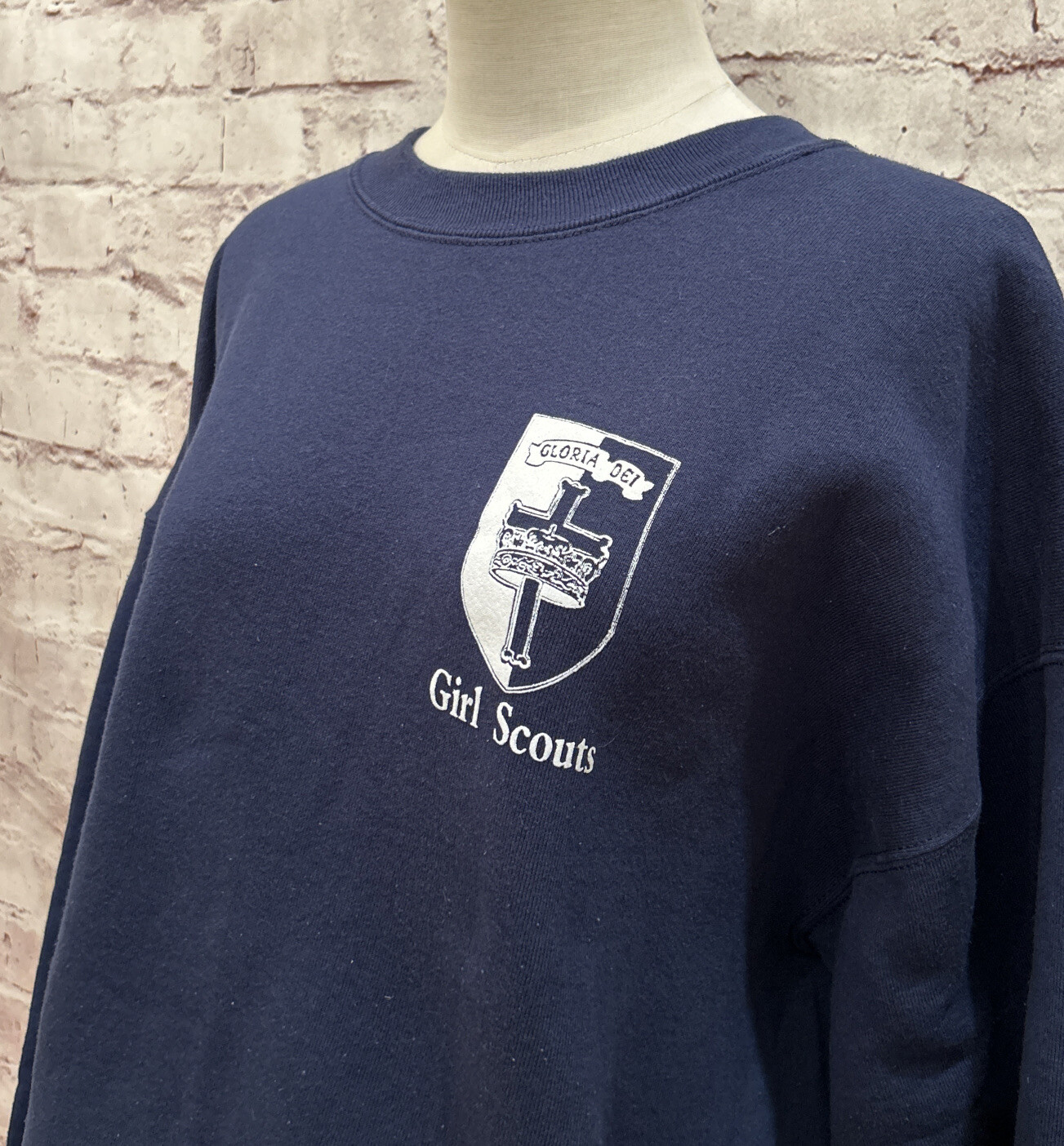 Vintage Girl Scouts Christian Blue Sweatshirt Adult X… Gem