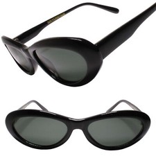 Genuine Vintage 80s 90s Womens Rounded Cat Eye Sunglasses Retro Chic Look