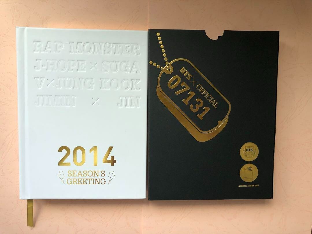 BTS Official 2014 Diary Book 07131 With case Seasons Greeting