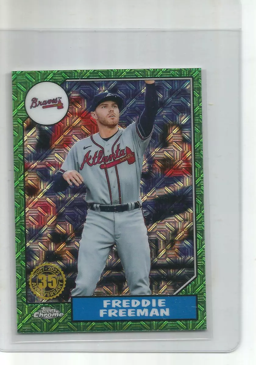 Freddie Freeman 2022 Topps 35th Anniversary Green Mojo Refractor