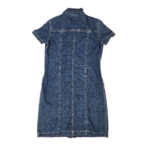 Vintage Faded Glory Denim Dress Girls Size 14 Dark Wash Y2K Faded - Picture 2 of 5