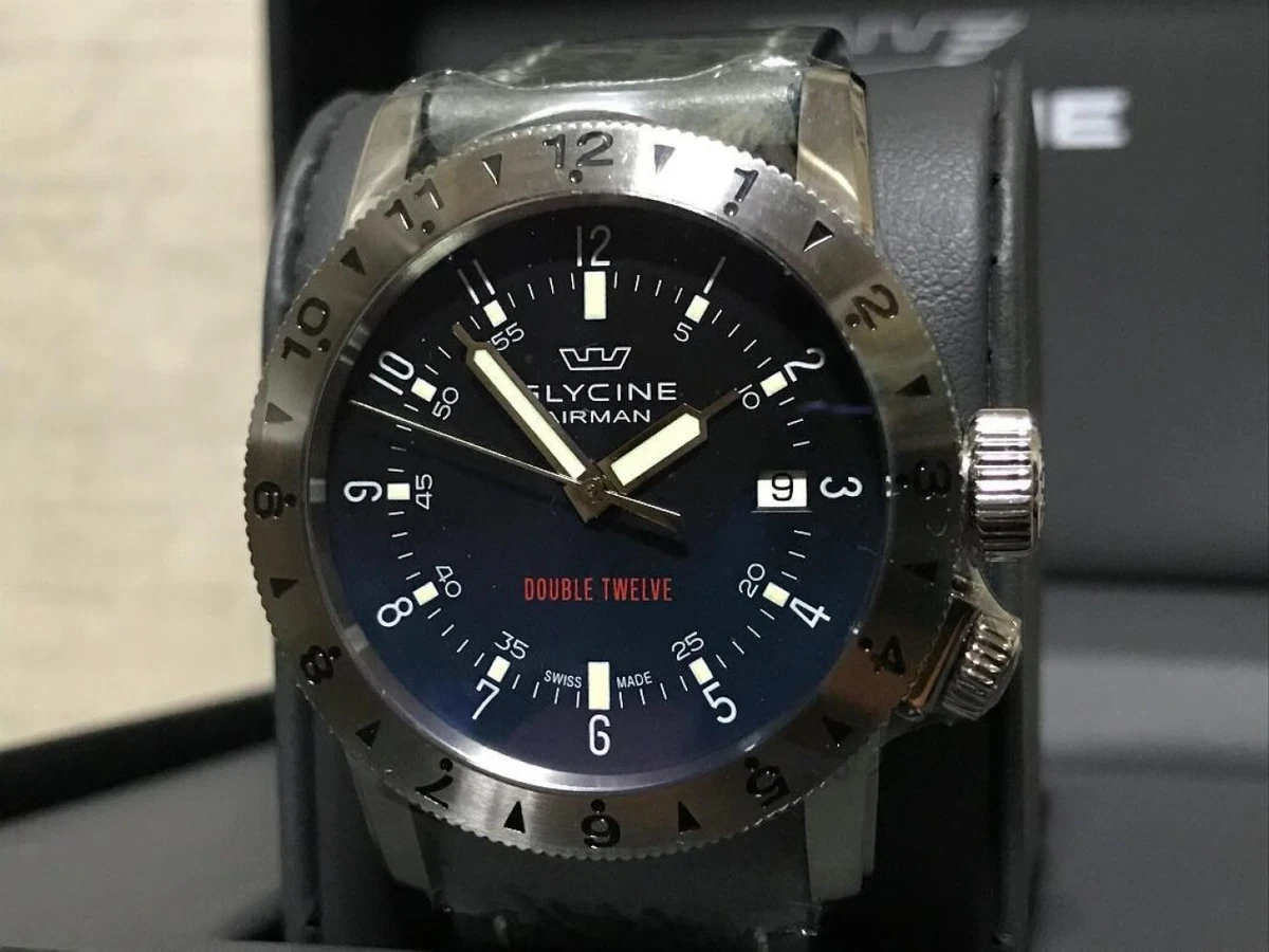 Glycine Airman Double Twelve Blue 3938.18LB8B Automatic GL224