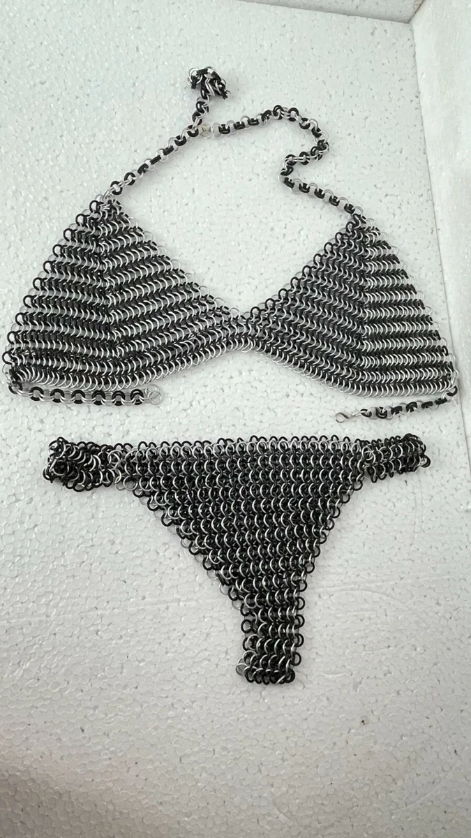 New Medieval | Chainmail Bikini 10mm Aluminium & Rubber Ring ||Stylish  Bikini 