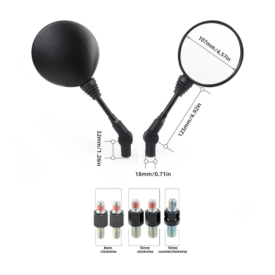 Rear View Rearview Mirrors For YAMAHA TW200 XT250 XT225 SEROW DT125RE  XTZ600 - Imagem 4 de 4