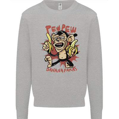 Pew Pew Bananafakas Bananen Affe Herren Sweatshirt Pullover