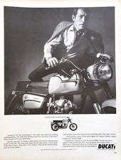 PRINT AD 1966 Ducati Monza Junior Motorcycle 10.5x13 Berliner Motor Corp NJ