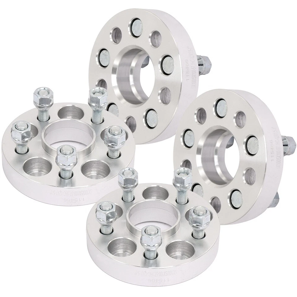 4Pcs 1" 5x100 Hub Centric Wheel Spacers 12x1.5 For Chevrolet Beretta 1987-1996 Foto 4 de 4