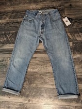 RE/DONE LEVIS Reconstructed Crop Denim Indigo Double Yoke Jeans 29 NWT MSRP 320