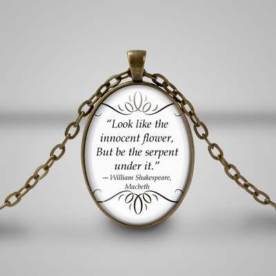 Look Like The Innocent Flower Necklace Cameo Quote William