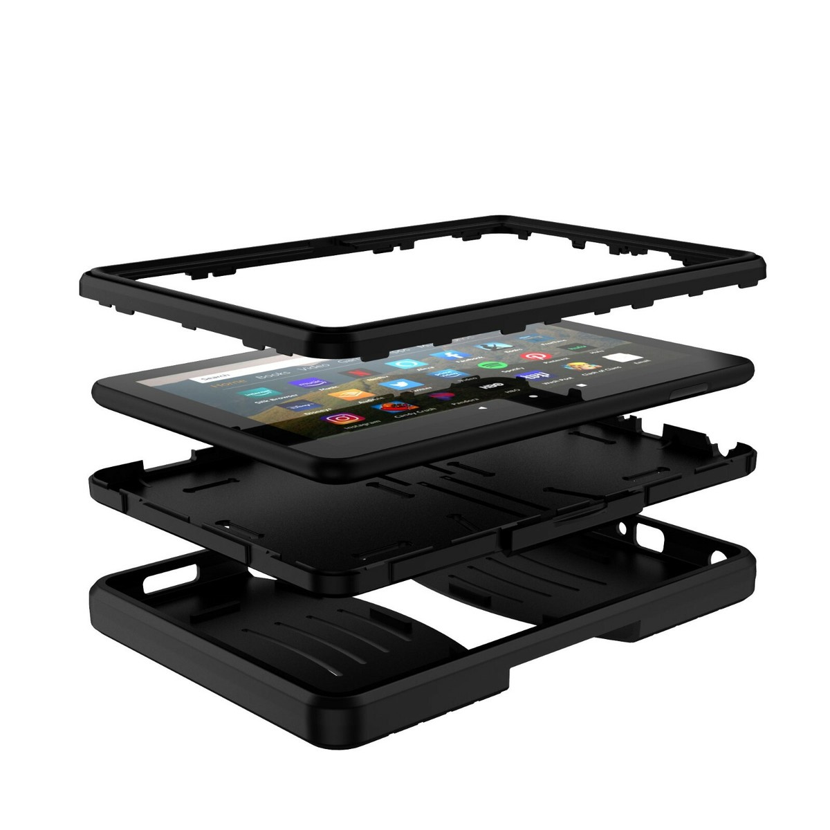 Custodia MoMo Per Amazon Fire Max 11, HD 10, HD 8, HD 7 Con Protezione Schermo E Luce Integrata - Foto 2