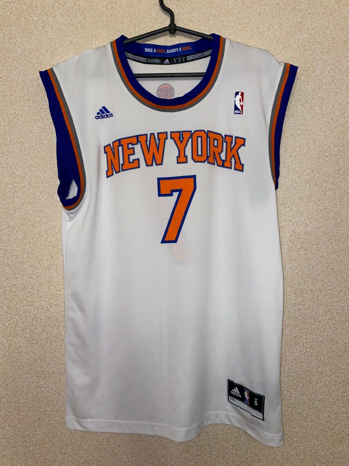 2012-14 New York Knicks Anthony #7 adidas Swingman Away Jersey (Very Good) S