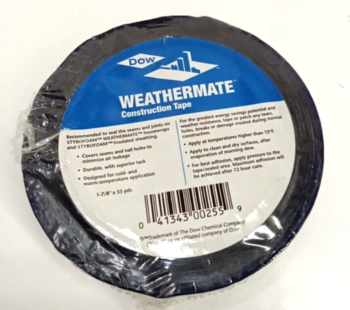 Dow WeatherMate 267820 Construction Tape 1-7/8" x 55 yds Qty 1 Roll